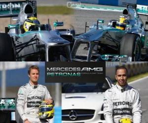 yapboz Mercedes AMG Petronas F1 Team 2013